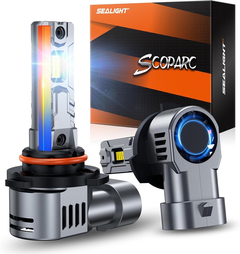 SEALIGHT مصابيح S2S HB3/9005، 40000LM أكثر سطوعًا، 6500K أبيض نقي لمصابيح الضباب 9005، عمر افتراضي يزيد عن 60K ساعة، عبوة من 2 لمصابيح الرياضات القوية/ATV - Image 1